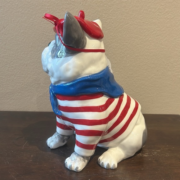 BLUE SKY CLAYWORKS Red Blue White FRENCHIE IN FRENCH SAILORS OUTFIT New - Picture 3 of 5